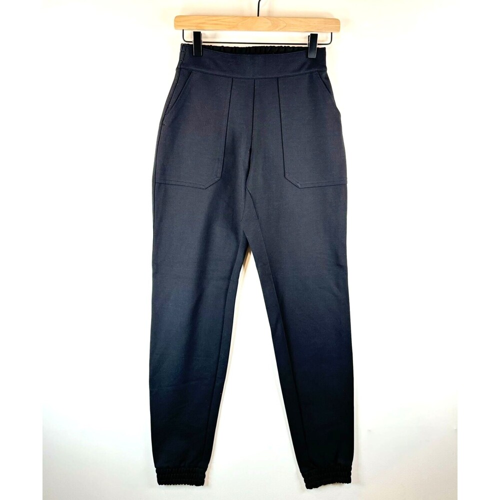 Spanx Women Pants Black The Perfect Jogger Utility Elastic Waist Pull On Size XS